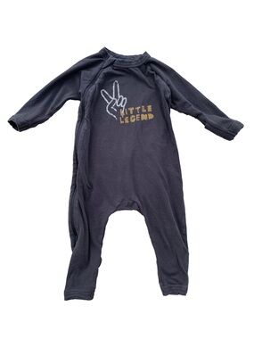 Bonds Size 3-6 Months Little Legend Charcoal Gray Wondersuit Sleeper Pajamas